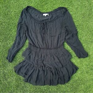 LoveShackFancy off shoulder mini dress